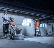 Шлифовальная машина Husqvarna PG 510 в работе