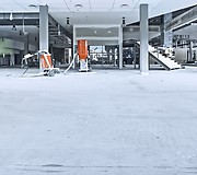 Шлифование ботонных полов машиной Хускварна