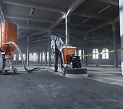 Шлифовальная машина Husqvarna PG 680 в работе