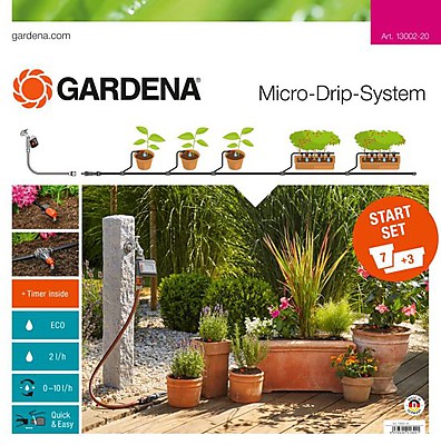 Базовый комплект микрокапельного полива с таймером Gardena