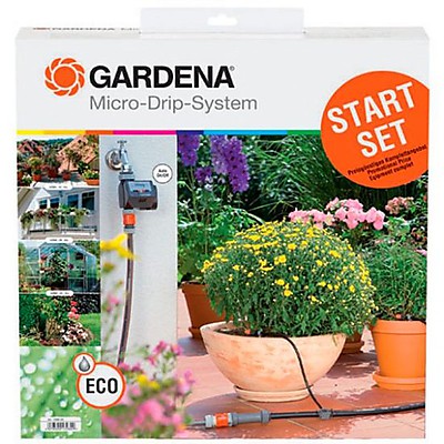 Базовый комплект микрокапельного полива с таймером Gardena Базовый комплект микрокапельного полива с таймером Gardena
